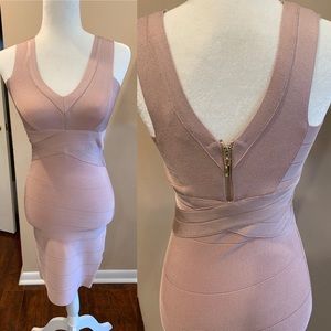 Bebe Pink Bandage Dress